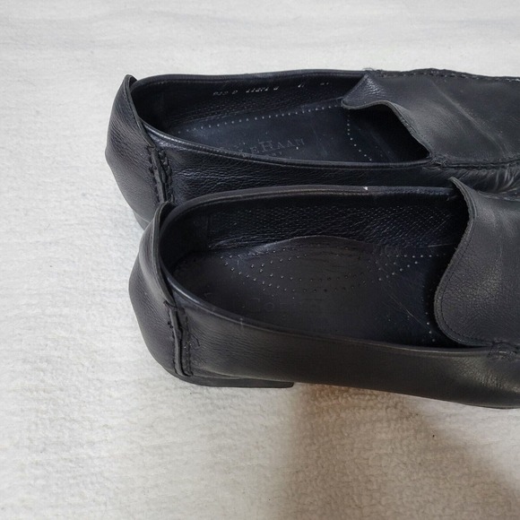 Cole Haan Shoes Flats Size 7 Casual Slip On Loafer Black Leather - Picture 9 of 16